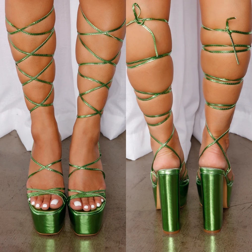 Metallic Green Shoes